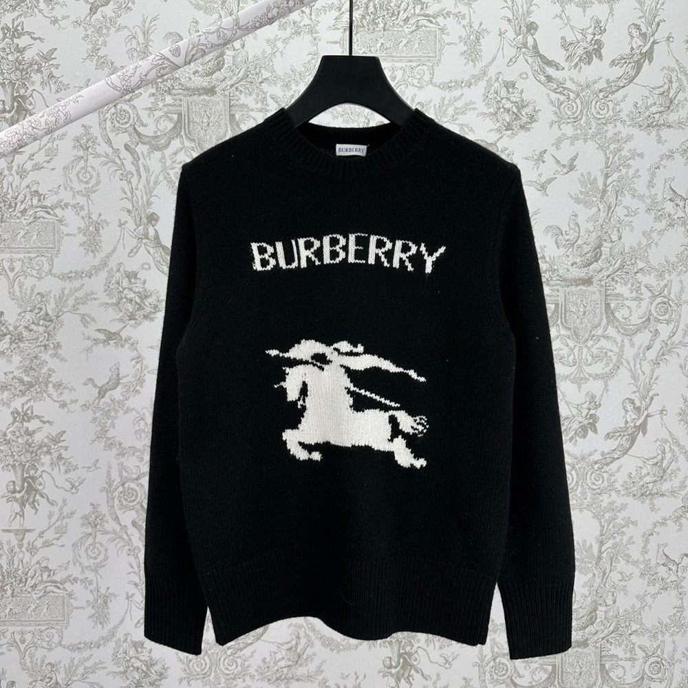 Burberry Black Knit with White Graphic - Picture 1 of 9